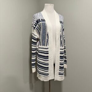 Knox Rose Striped Open Cardigan Sweater